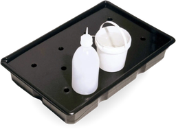 PE Lochplatte, passend auf Auffangwanne, 20 ltr., 400 x 600 mm, schwarz - Bild 2