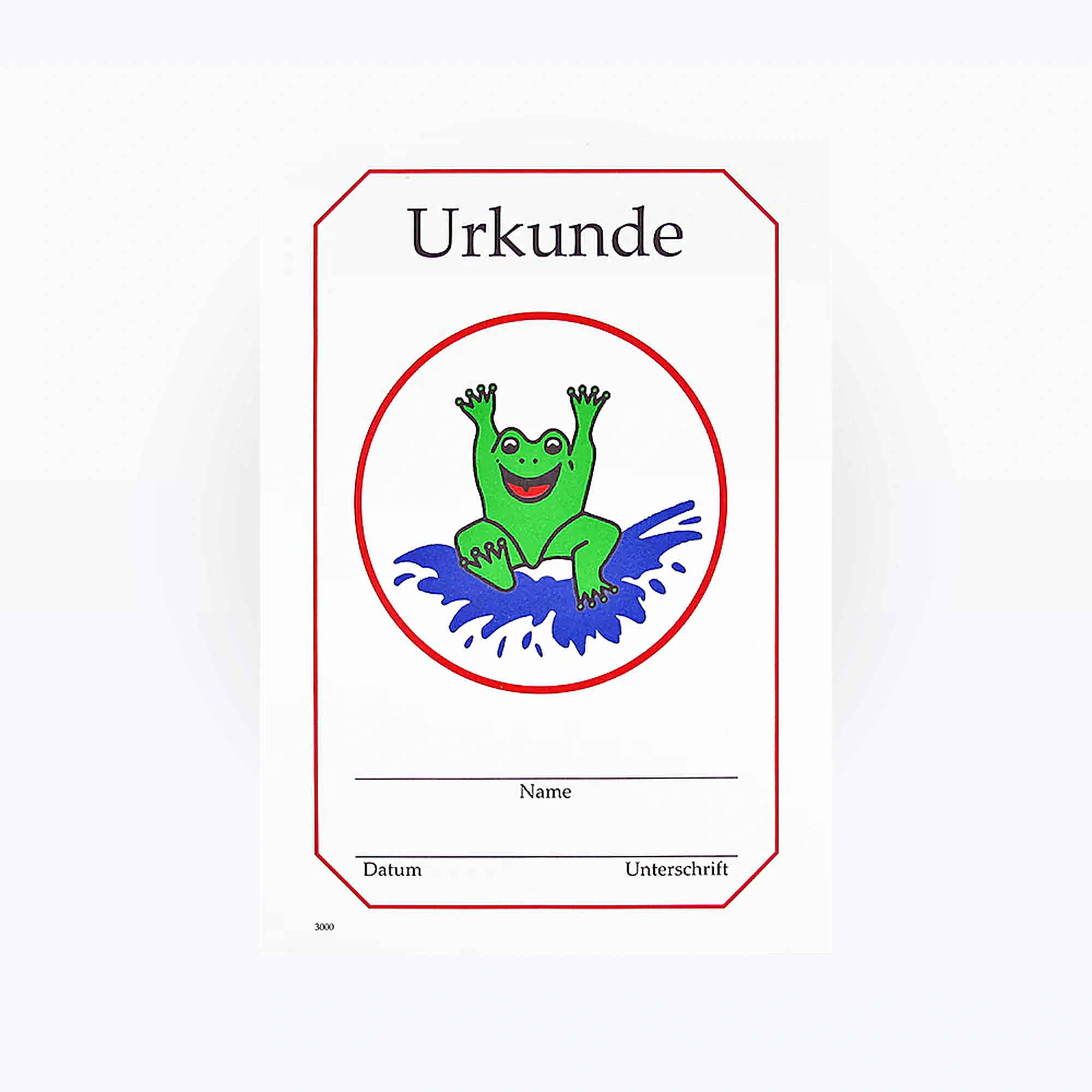 Urkunde 'Frosch' - Hauptbild (Vor Optimierung)