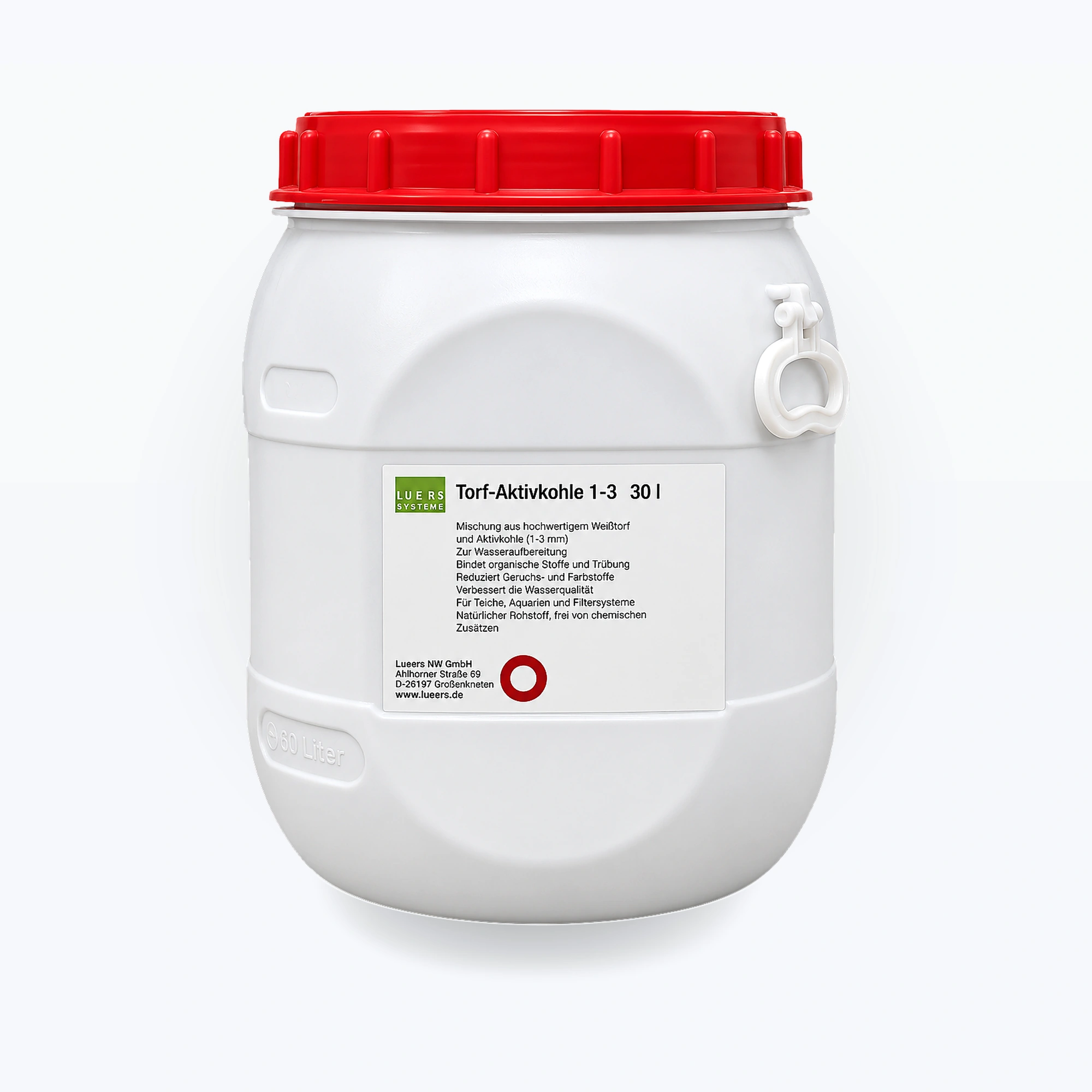 LÜERS Torf-Aktivkohle 1-3 mm, 30 l